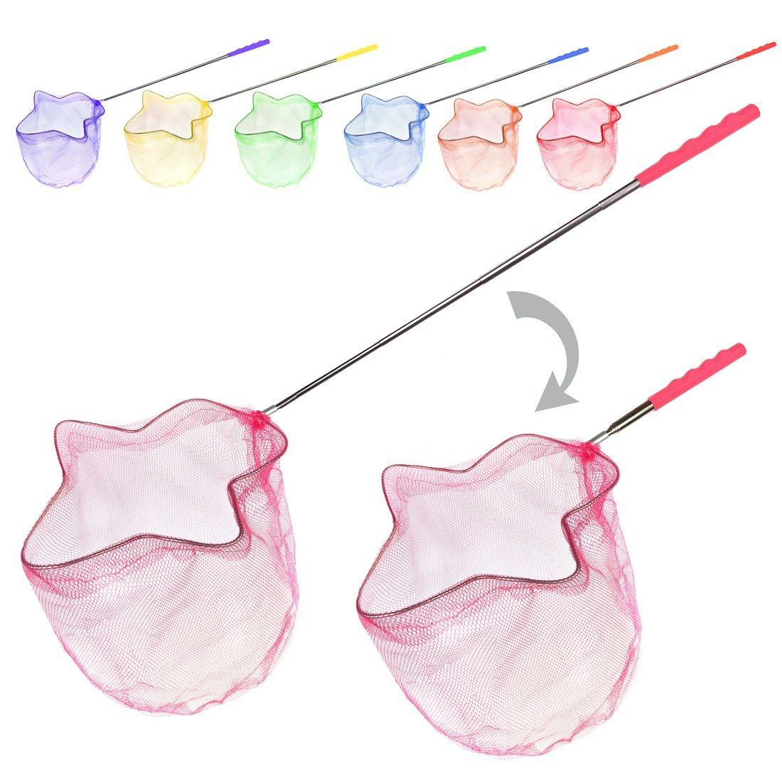 Сачок детский регулир. 20 см, ручка 65 см, звёдочка, в ассорт.