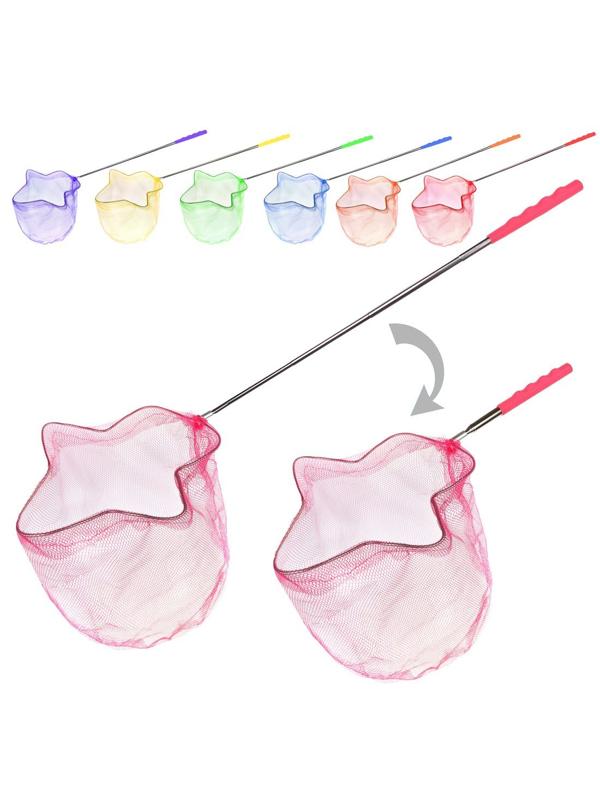 Сачок детский регулир. 20 см, ручка 65 см, звёдочка, в ассорт.