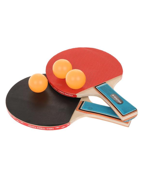 Набор для наст.тенниса, комплектность: 2 ракетки 8 мм., 3 шарика