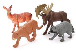 Набор фигурок Дикие животные, 4 шт., пакет