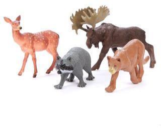 Набор фигурок Дикие животные, 4 шт., пакет