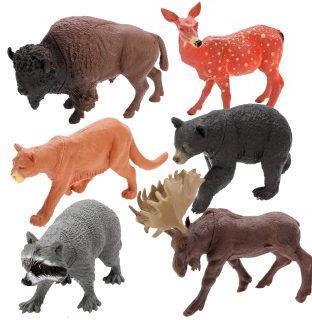 Набор фигурок Дикие животные, 6 шт., пакет
