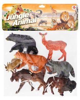 Набор фигурок Дикие животные, 6 шт., пакет