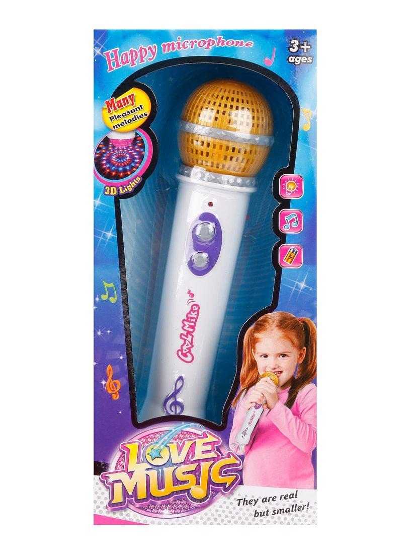 Микрофон э/ф, свет, звук, без функции воспроизв.звука, бат.AA*2шт. в компл.не
вх., в ассорт., кор.