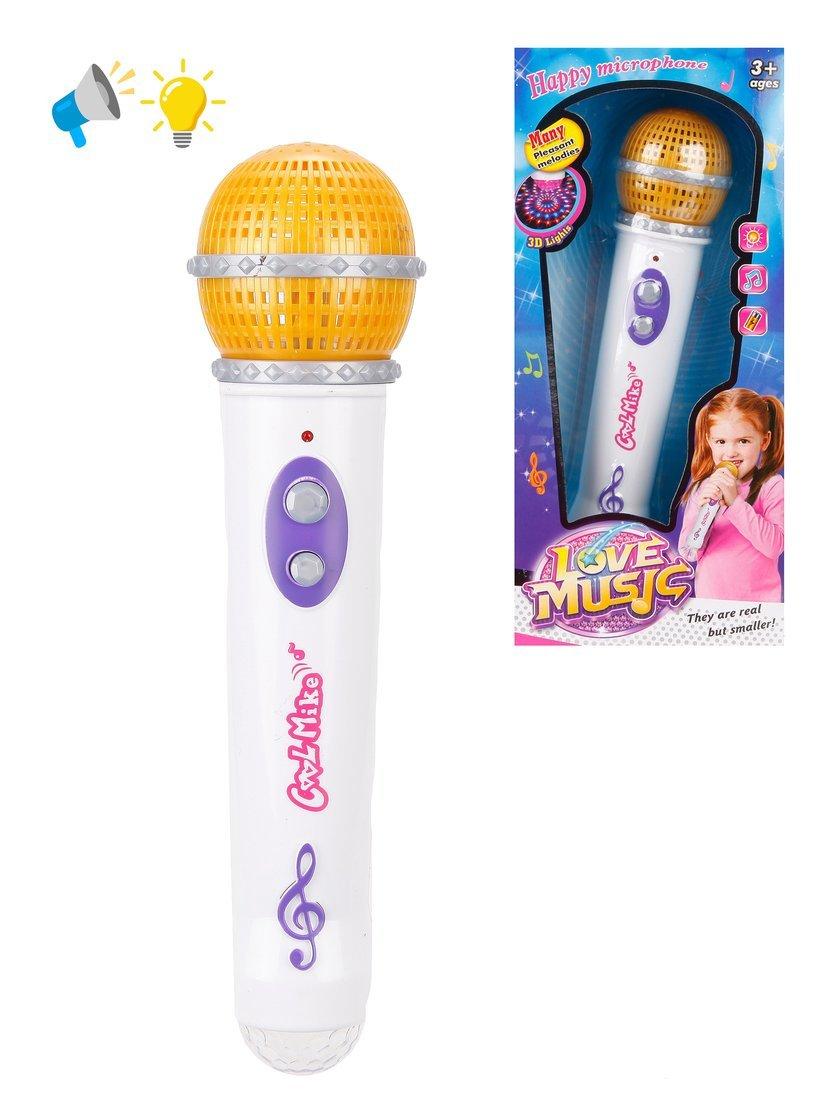 Микрофон э/ф, свет, звук, без функции воспроизв.звука, бат.AA*2шт. в компл.не
вх., в ассорт., кор.