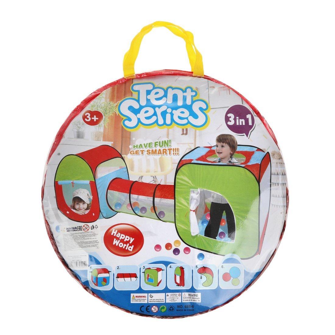 Палатка игровая с туннелем, 83*78*235см, сумка на молнии
