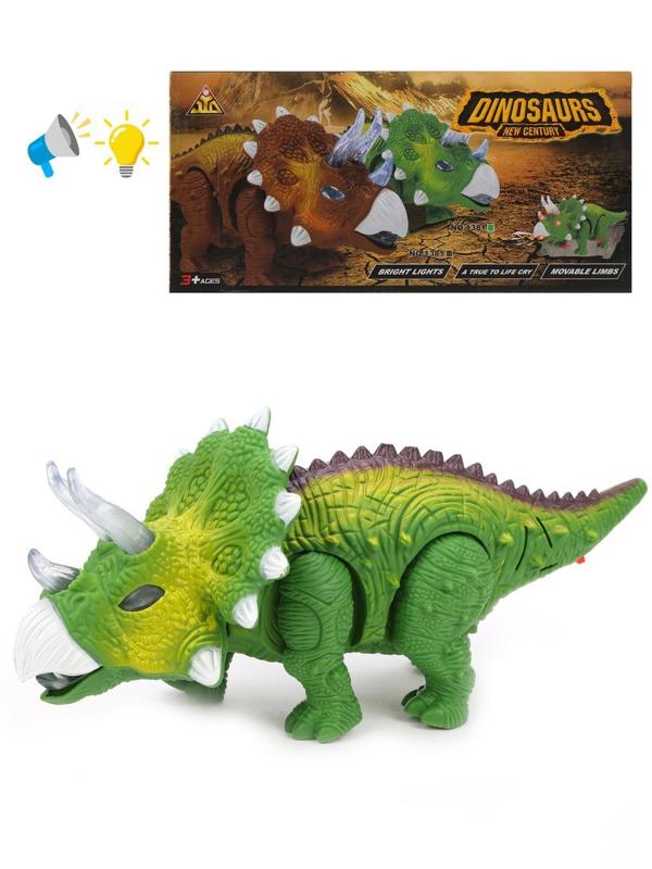 Динозавр эл., свет, звук, эл.пит.ААА*3шт.не вх.в компплект, в ассорт., коробка