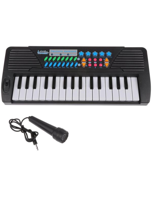 Синтезатор дет. 32 клавиши, микрофон, батар.AA*4шт. в компл.не вх., кор.