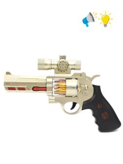 Пистолет эл., свет, звук, вибрация, эл.пит.АА*3шт.не вх.в комплект