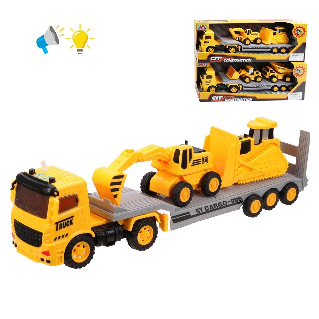 Игровой набор Автовоз, свет, звук, в комплекте машина инерционная, 2 машины
без механизмов, тестовые элементы питания AG13*3шт., коробка