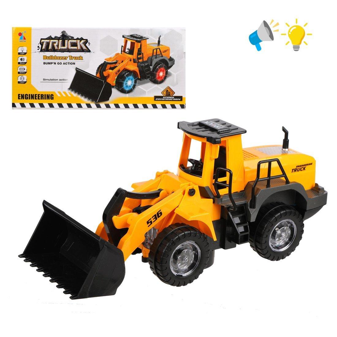 Экскаватор погрузчик эл., свет, звук, эл.пит.АА*3шт.не вх.в комплект, коробка