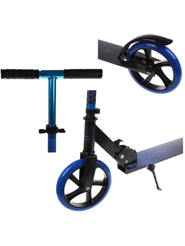 Самокат X-Match Delta, анодирован., 200 мм PU, синий