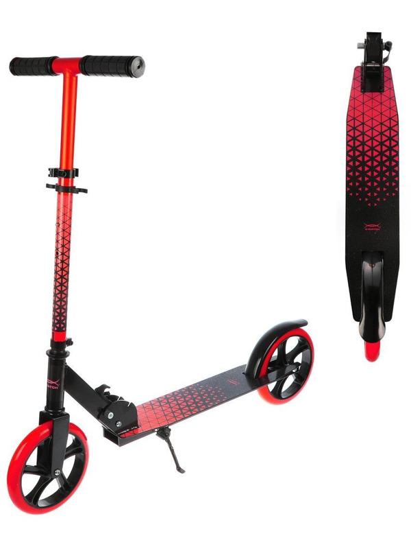 Самокат X-Match Delta, анодирован., 200 мм PU, красный
