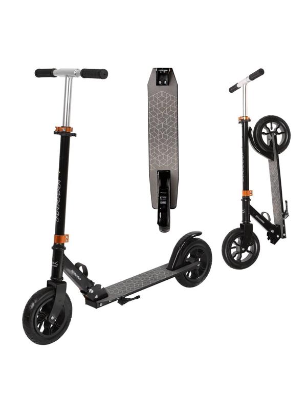 Самокат X-Match AIR, 200 мм. надувное колесо, чёрный