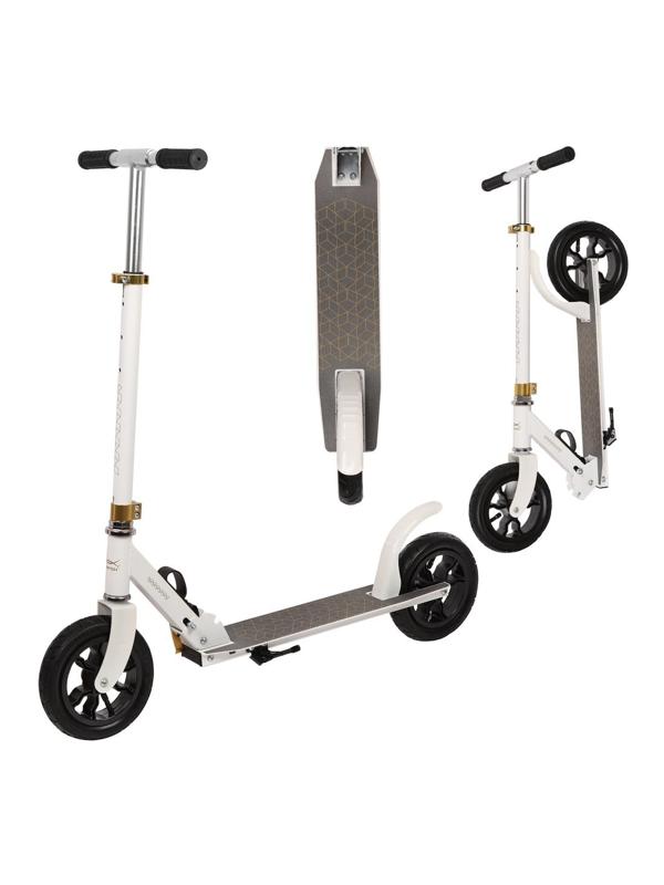 Самокат X-Match AIR, 200 мм. надувное колесо, белый