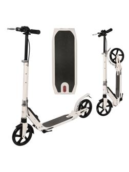 Самокат X-Match ProTec, 100 % алюм., 200 мм PU, 2 аморт., ручной тормоpз,
склад. кнопкой автомат