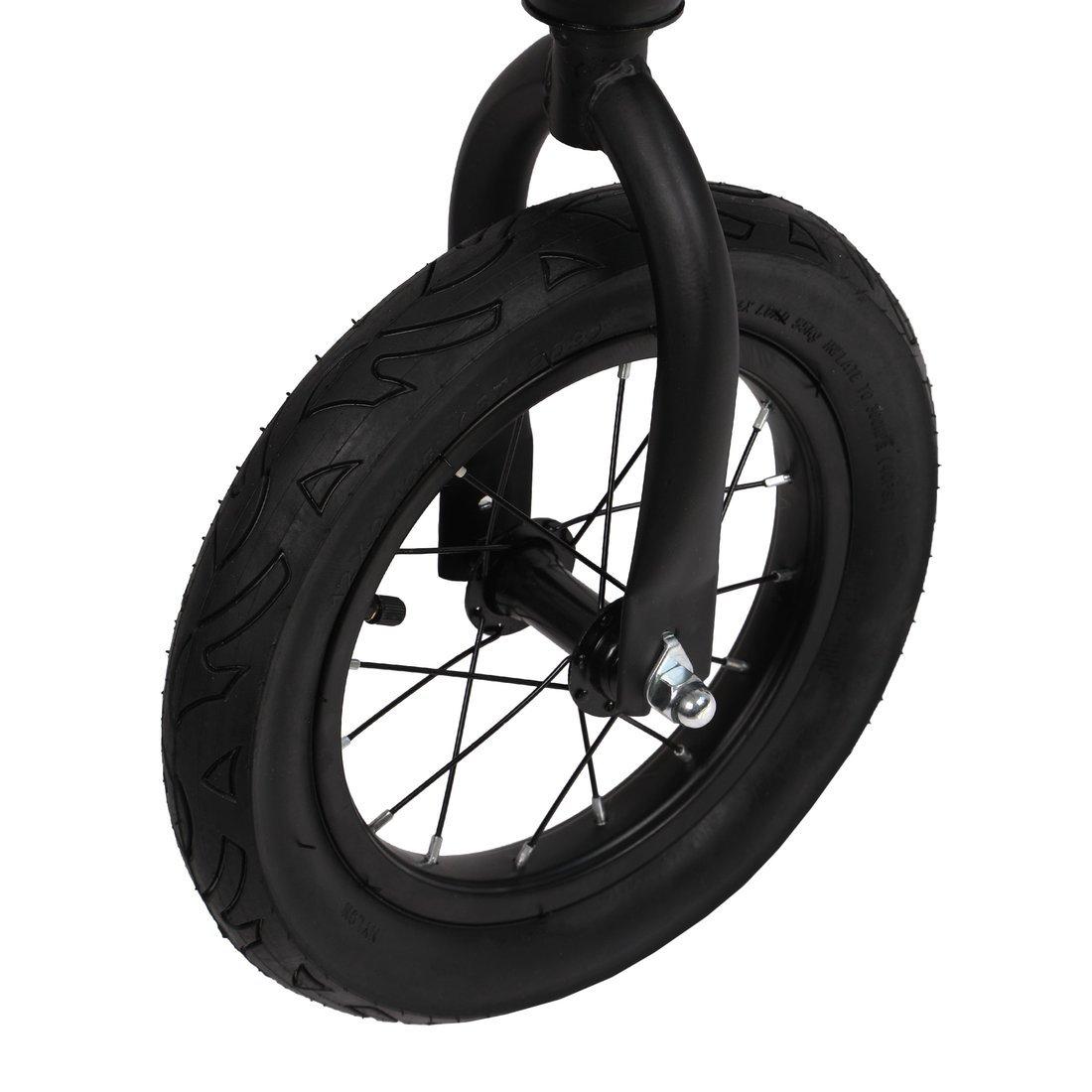 Беговел Moby Kids Run 2, кол.12 надувн, рама карбон, чёрный