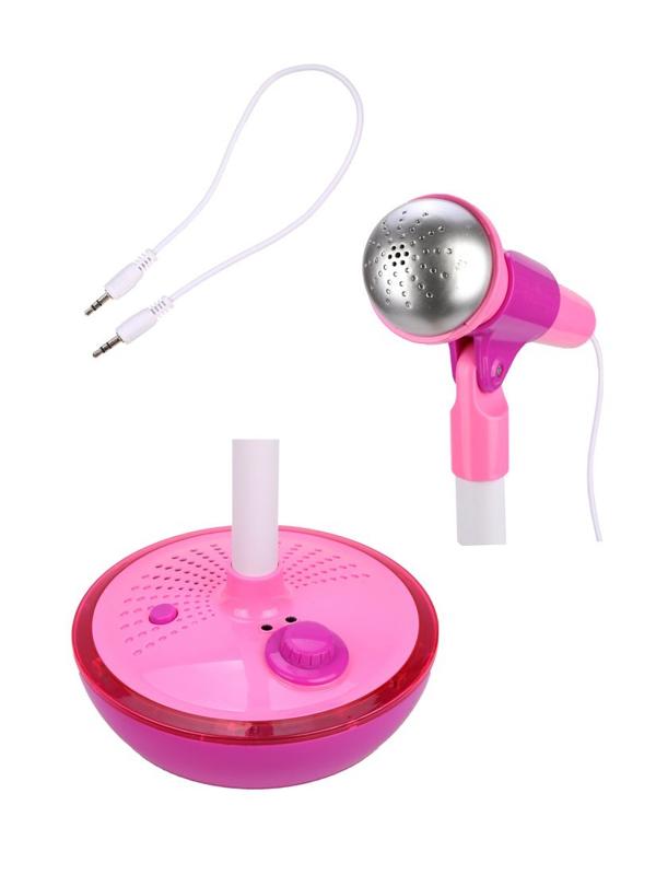 Микрофон на стойке, свет, звук, MP3, эл.пит.AA*4шт. в компл.не вх., кор.