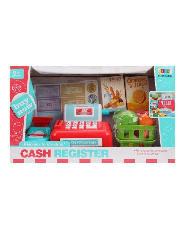 Набор магазин, касса с аксесесс., в компл.14 предм., звук, бат.AA*2шт. в
компл.не вх., кор.