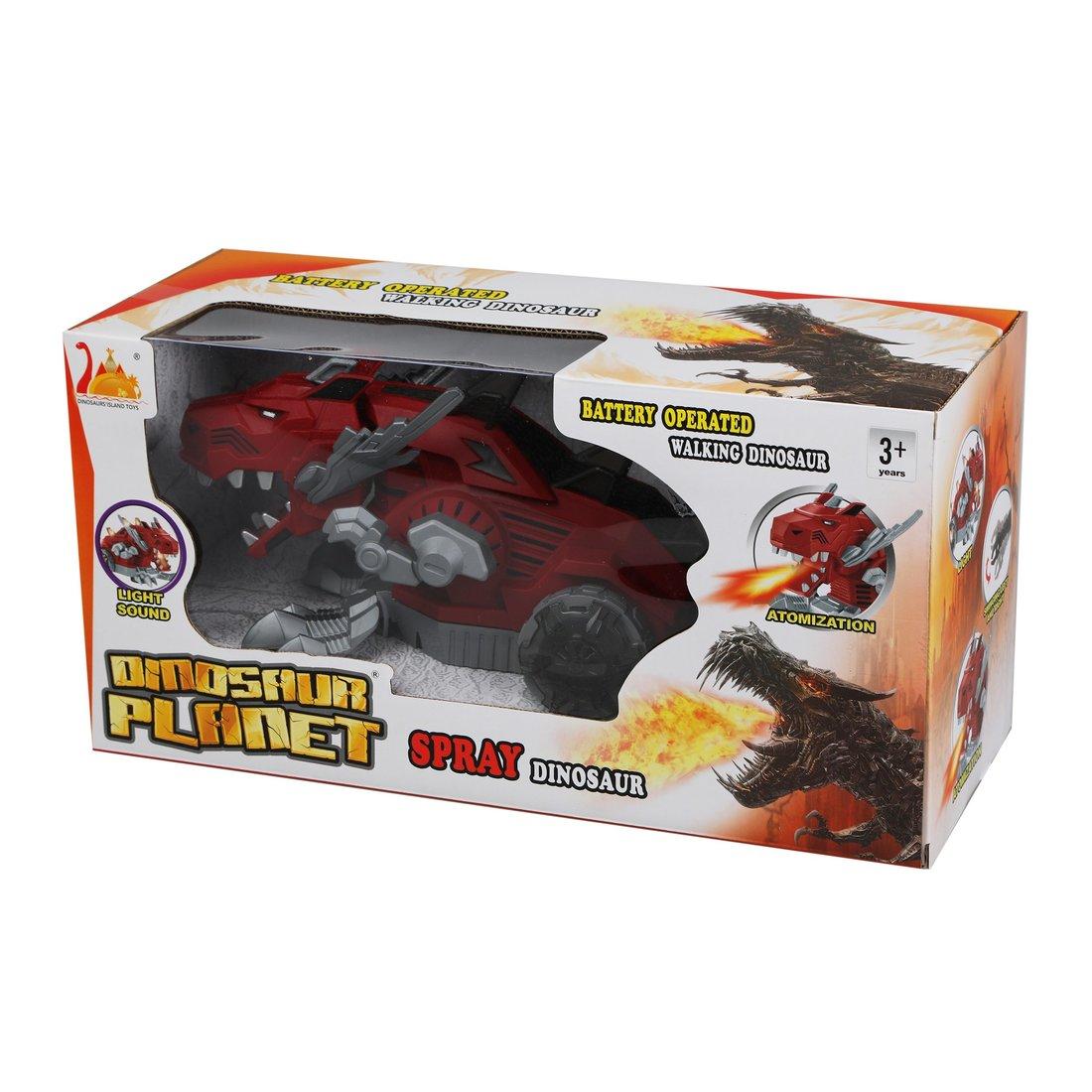 Динозавр эл., свет, звук, объезжает препятстия, машет хвостом, дышит паром,
эл.пит. АА*3 не вх.в комплект
