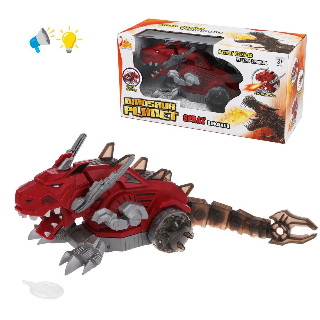 Динозавр эл., свет, звук, объезжает препятстия, машет хвостом, дышит паром,
эл.пит. АА*3 не вх.в комплект