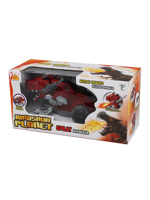 Динозавр эл., свет, звук, объезжает препятстия, машет хвостом, дышит паром,
эл.пит. АА*3 не вх.в комплект