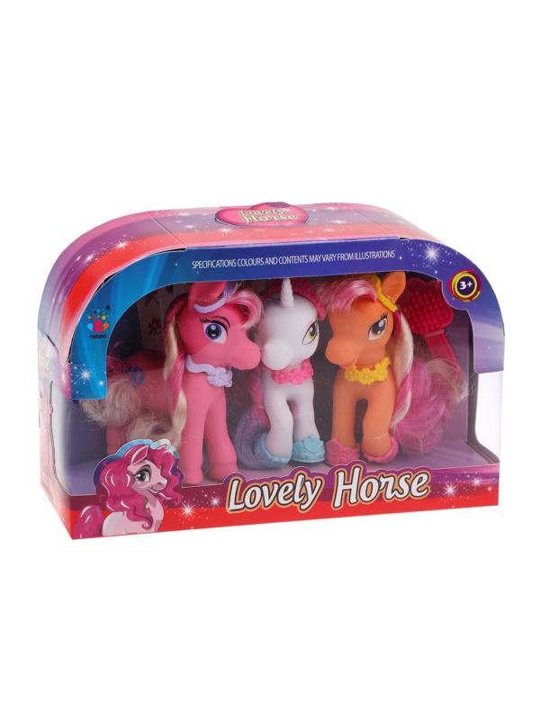 Лошадки в наборе с аксесс., в компл.4 предм., кор.