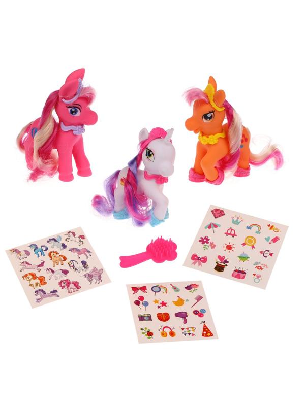 Лошадки в наборе с аксесс., в компл.4 предм., кор.