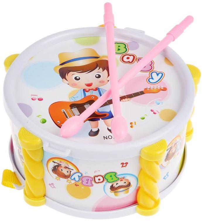 Барабан Малыш, 18 см, в ассорт., пакет