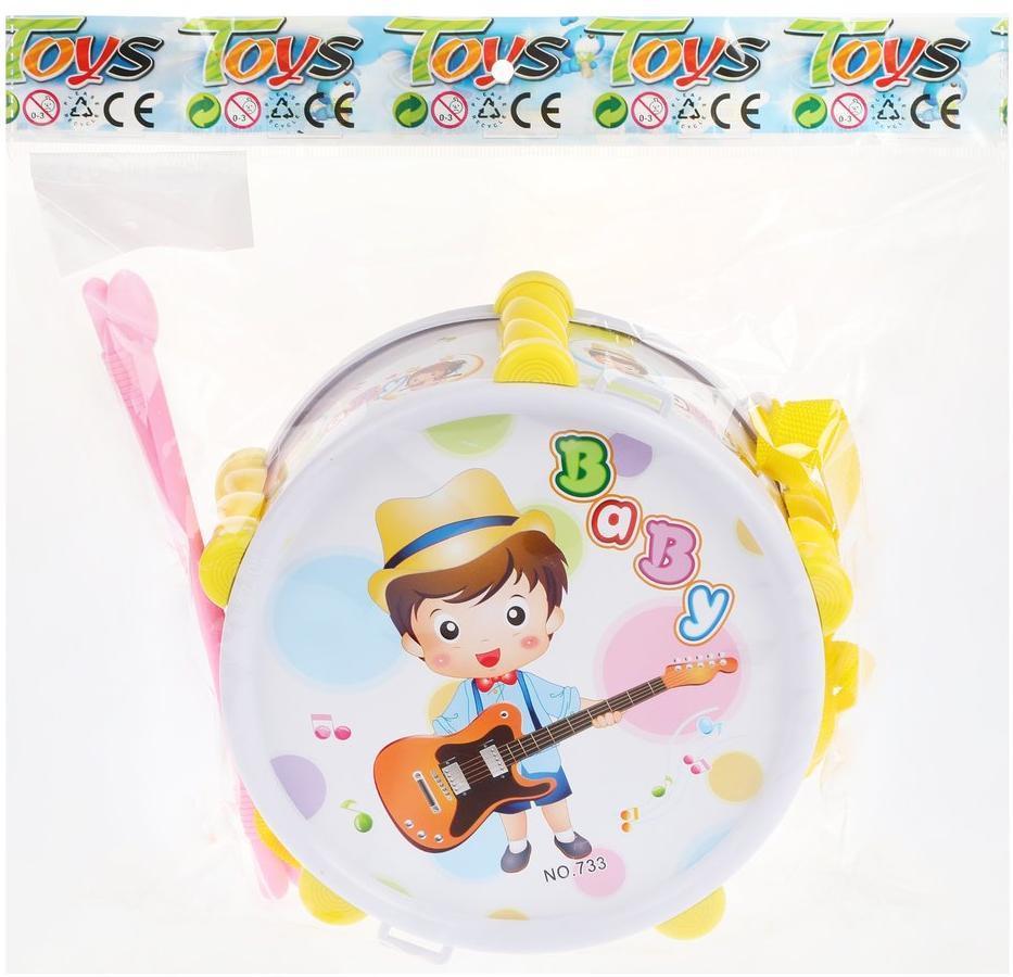 Барабан Малыш, 18 см, в ассорт., пакет