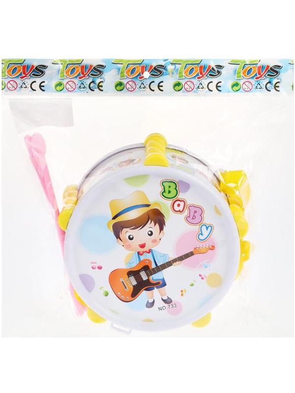 Барабан Малыш, 18 см, в ассорт., пакет