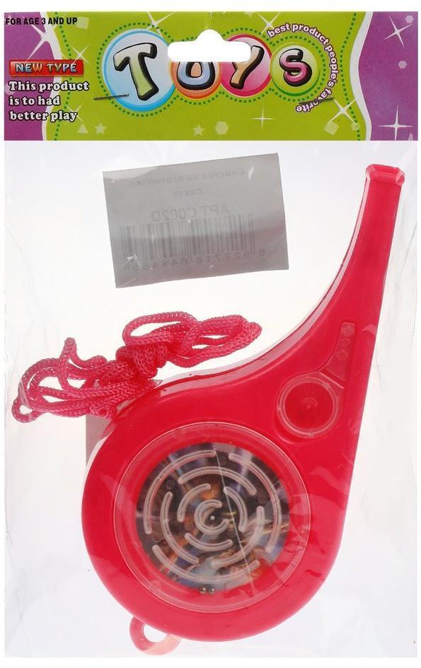 Свисток на веревочке, в ассорт., пакет