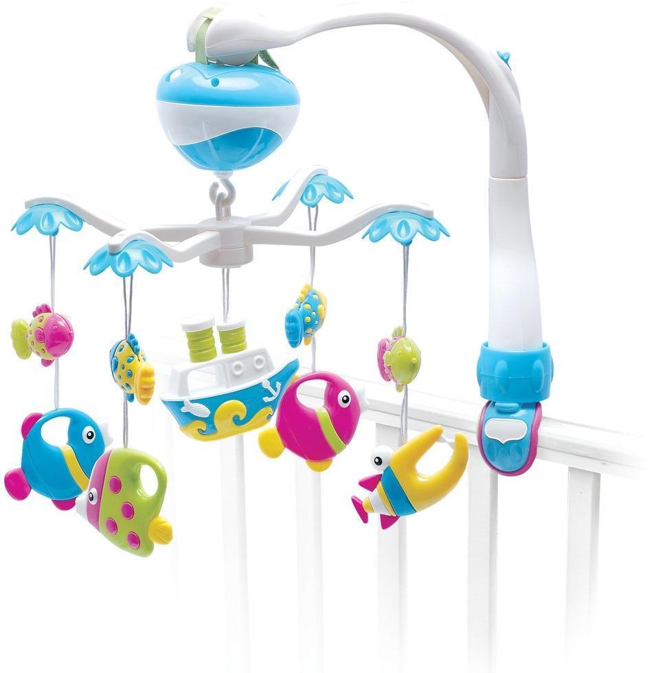 Мобиль э/ф Морские истории: 2 режима, музыка, 5 съем. игрушек, эл.пит. АА*3
не вх. в компл.