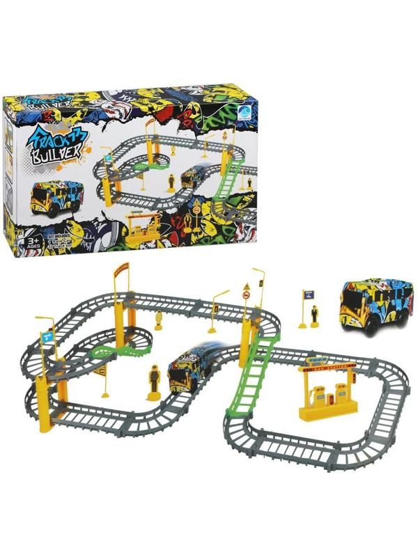 Автотрек эл., в комплекте: деталей 34шт., машина, эл.пит.АА*1шт.не вх.в
комплект