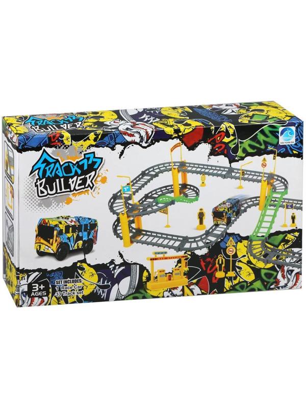 Автотрек эл., в комплекте: деталей 34шт., машина, эл.пит.АА*1шт.не вх.в
комплект