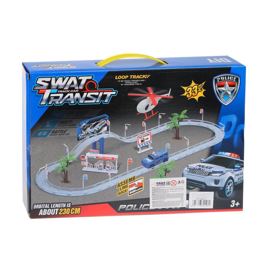 Игровой набор Автотрек, в комплекте предметов/деталей 33шт., батарейка АА*1шт.
не входит, коробка