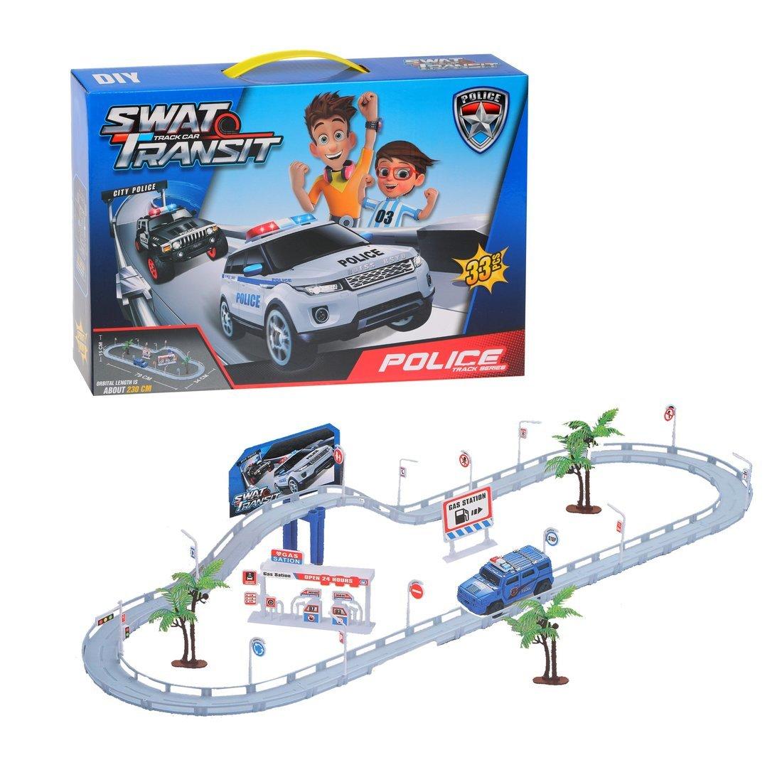 Игровой набор Автотрек, в комплекте предметов/деталей 33шт., батарейка АА*1шт.
не входит, коробка