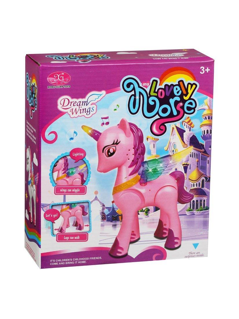 Единорог эл-ф., свет, звук, ходит, машет крыльями, эл.пит. АА*3 не вх.в
компл., кор., в ассорт.