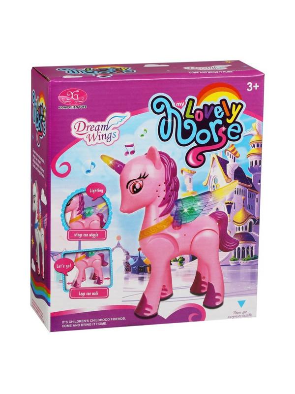 Единорог эл-ф., свет, звук, ходит, машет крыльями, эл.пит. АА*3 не вх.в
компл., кор., в ассорт.