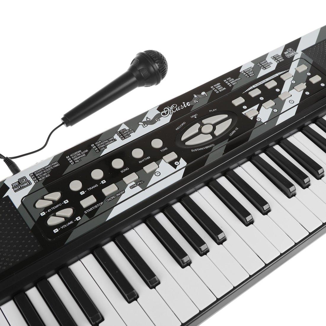 Синтезатор детский 54 кл., микрофон, запись, з/у USB, кор.