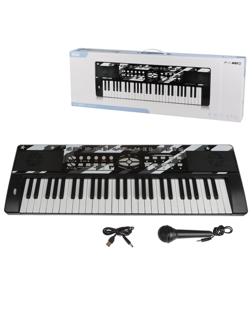 Синтезатор детский 54 кл., микрофон, запись, з/у USB, кор.