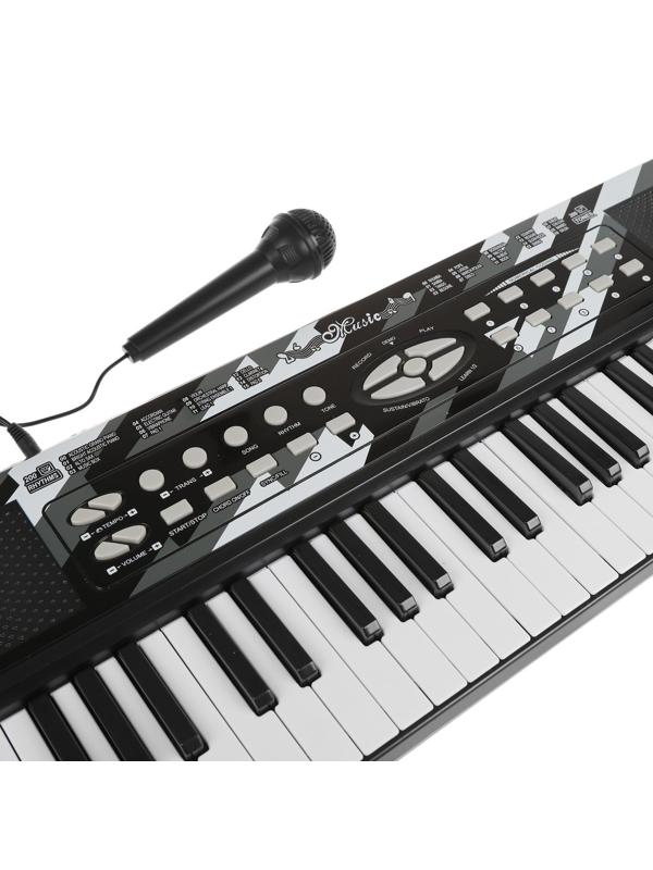 Синтезатор детский 54 кл., микрофон, запись, з/у USB, кор.