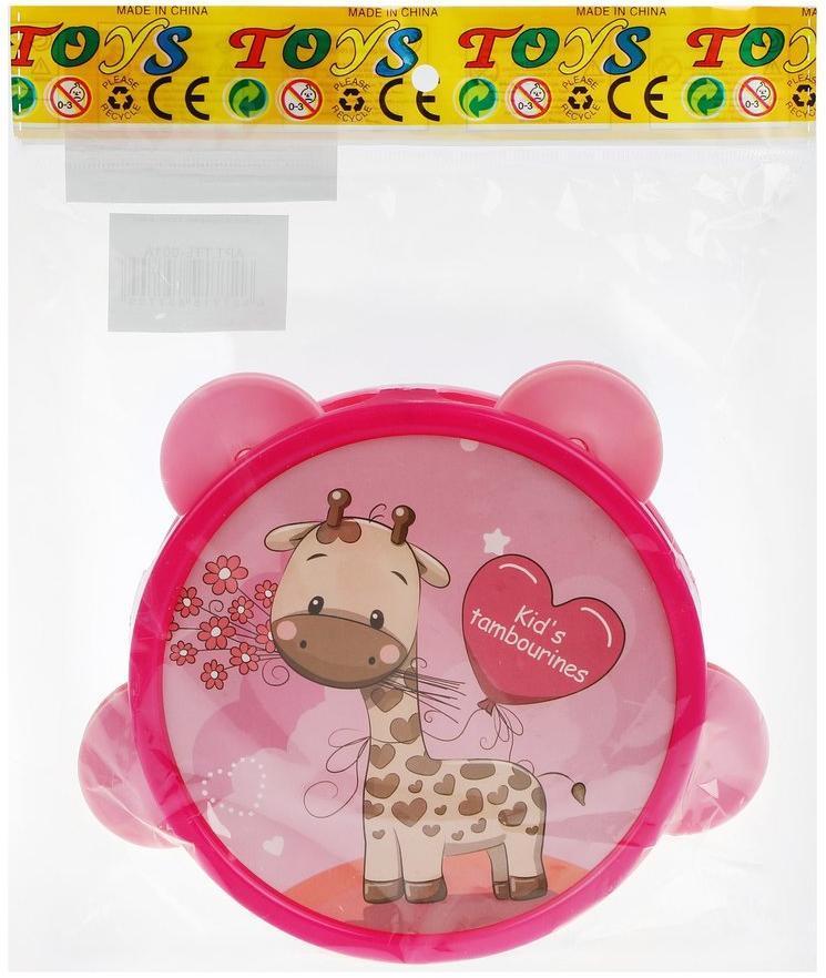 Бубен Жирафик, 14 см, в асс., пакет