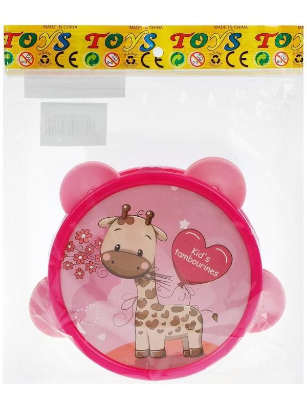 Бубен Жирафик, 14 см, в асс., пакет