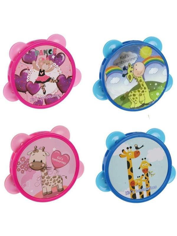 Бубен Жирафик, 14 см, в асс., пакет