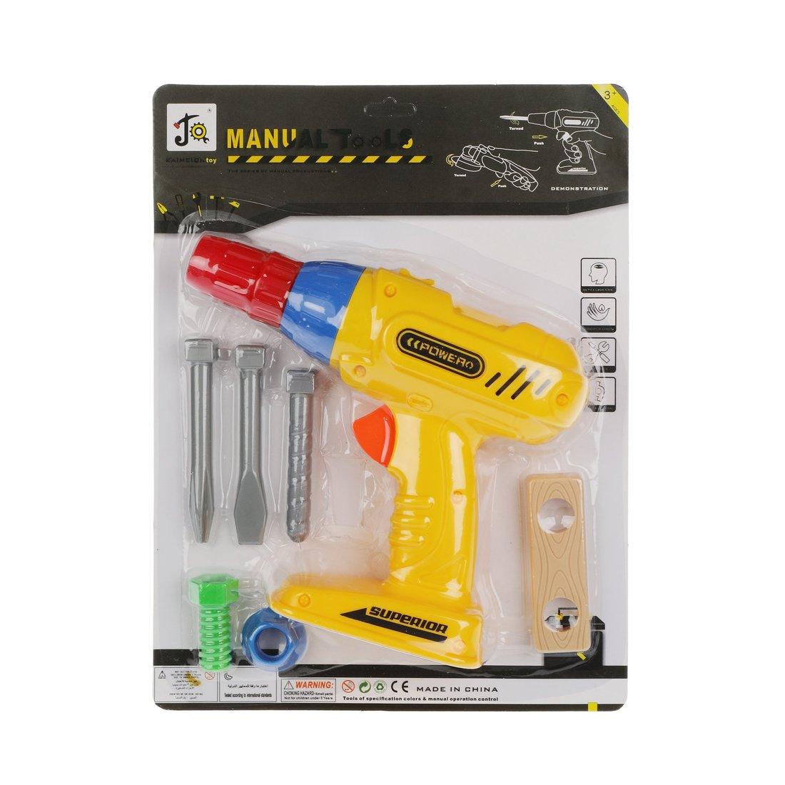 Дрель с мех.запуском, аксессуары 6 шт., пакет