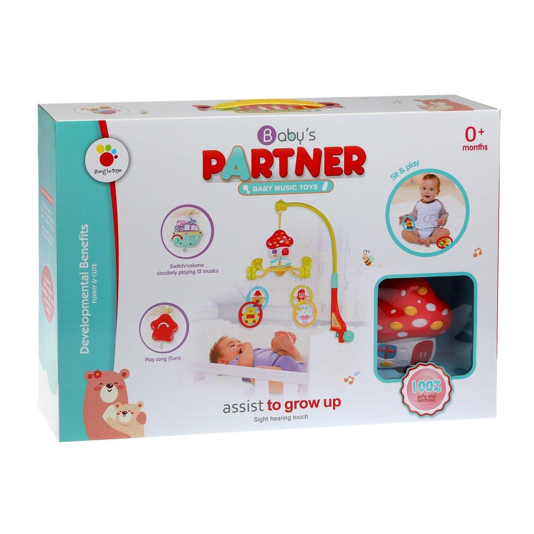 Мобиль заводной на кроватку Домик, кор.