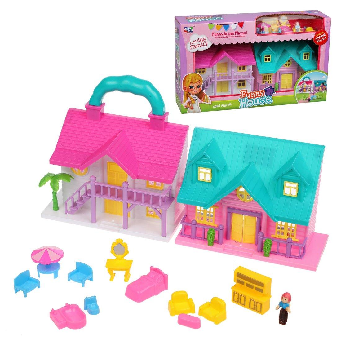 Игровой набор Кукольный домик, в компл.12 предм., кор.