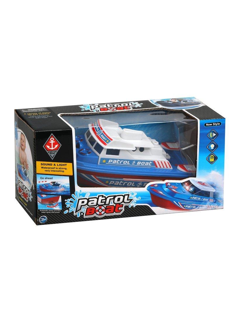 Патрульный катер эл., свет, звук, эл.пит.АА*3шт.не вх.в комплект, блистер
