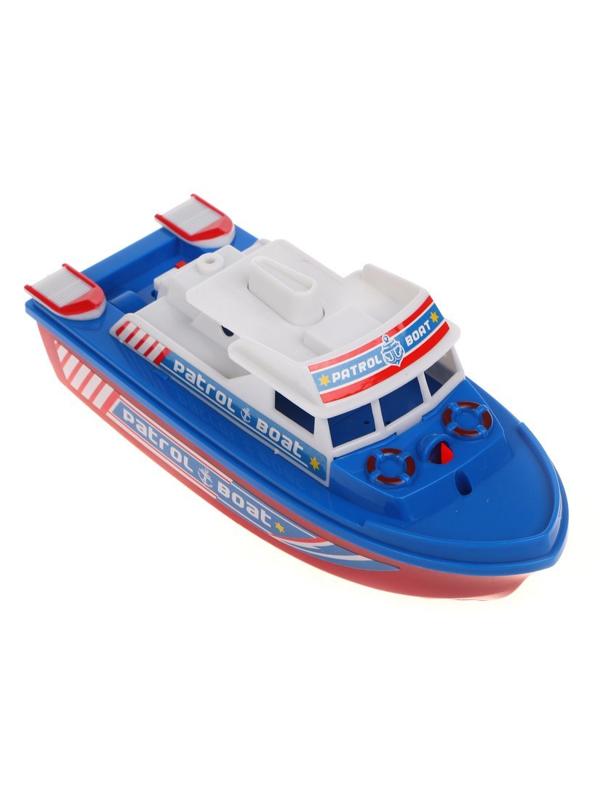 Патрульный катер эл., свет, звук, эл.пит.АА*3шт.не вх.в комплект, блистер